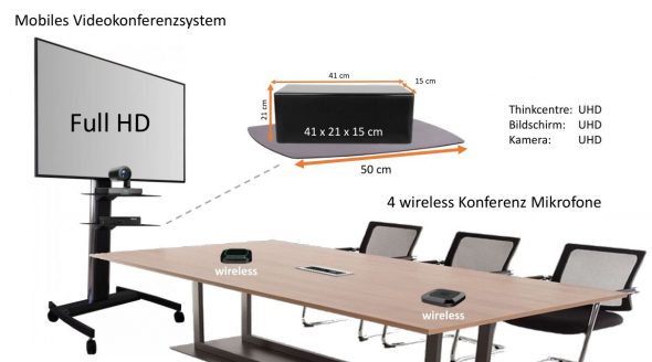4 Freisprech Mikrofone im Konferenzraum